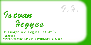istvan hegyes business card